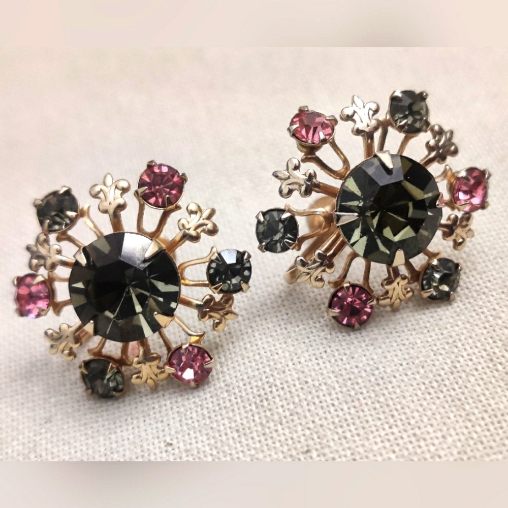 Vintage Snowflake Starburst Dazzling Earrings
